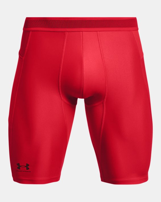 Men's UA Iso-Chill Compression Long Shorts, Red, pdpMainDesktop image number 6